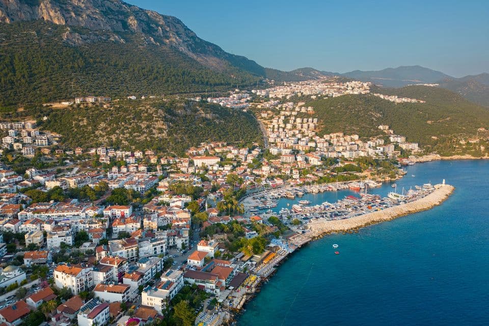 Coastal town of Kaş on Türkiye's Antalya coast