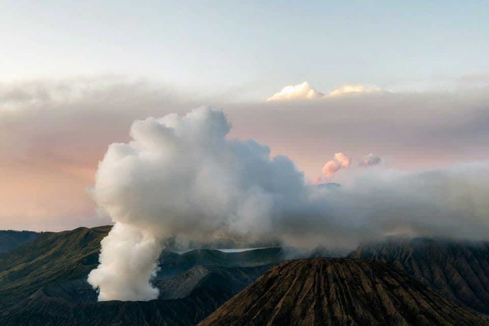 Mount Bromo at sunrise in East Java, Indonesia