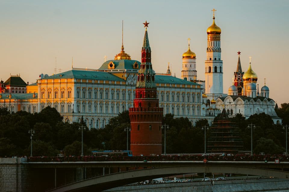 Moscow Kremlin above the river